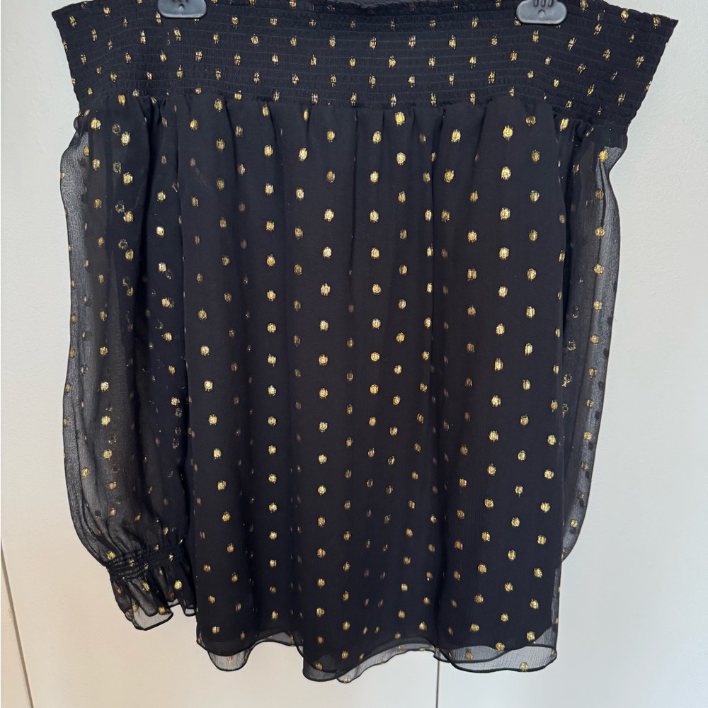 Elegant Black and Gold Women's Top
